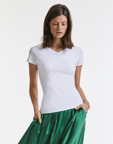 T-Shirt donna scollo a V Pure Organic - 0R103F0 - Russell - immagine 3