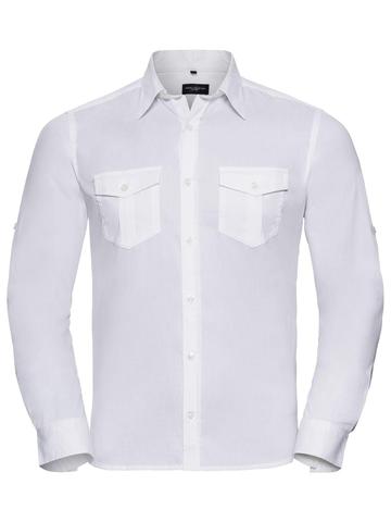 Camicia uomo maniche lunghe con risvolto - 0R918M0 - Russell - immagine 4