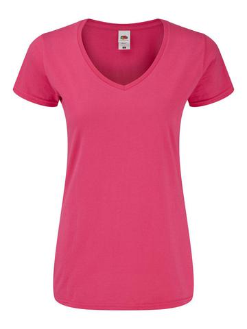 T-Shirt donna Iconic scollo a V 150 - 61-444-0 - Fruit of the loom - immagine 9