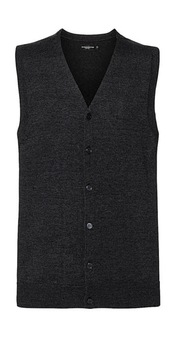 Men’s V-Neck Sleeveless Knitted Cardigan – 0R719M0 – Russell