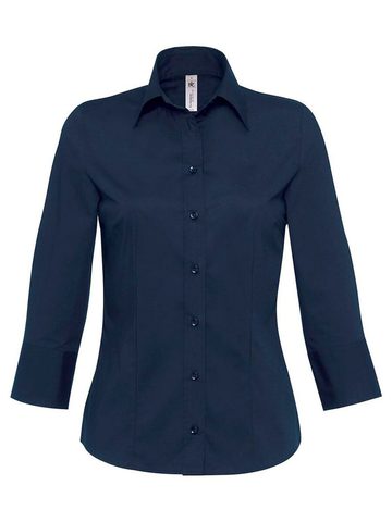 Camicia Milano/women Popelin Shirt 3/4 sleeves - SW520 - B&C - immagine 4