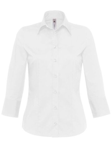 Camicia Milano/women Popelin Shirt 3/4 sleeves – SW520 – B&C