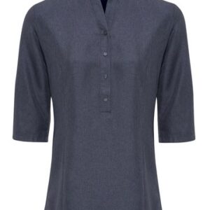 Tunica Verbena Linen Look Button Up Beauty Tunic - PR685 - Premier