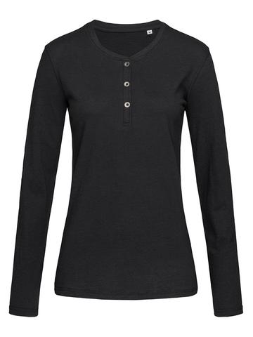 T-Shirt Sharon Henley Long Sleeve - ST9580 - Stedman - immagine 3