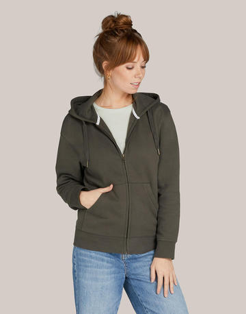 Felpa zip e cappuccio senza etichetta Signature - SGS290 - SG - immagine 3