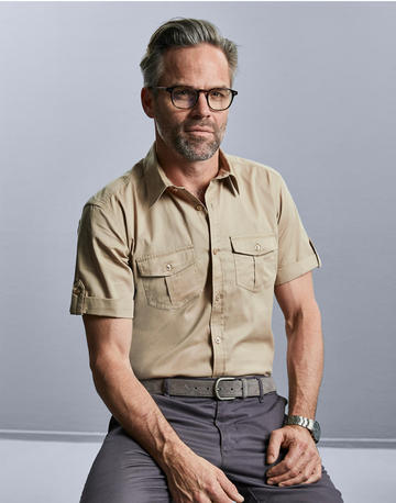 Camicia uomo maniche corte con risvolto - 0R919M0 - Russell - immagine 3