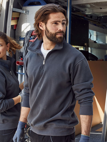 Felpa Workwear Half Zip Sweat - JN831 - James & Nicholson - immagine 3
