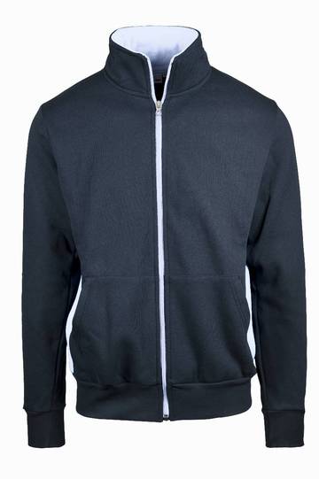 Felpa jacket zip lunga con fianchetti contrast - IT470C - Vesti - immagine 4