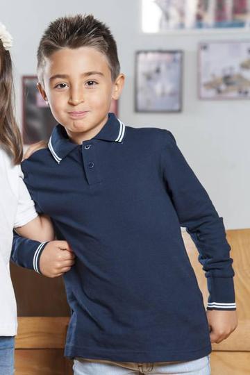 Polo Trim Piquè Bambino manica lunga – IT016 – Vesti