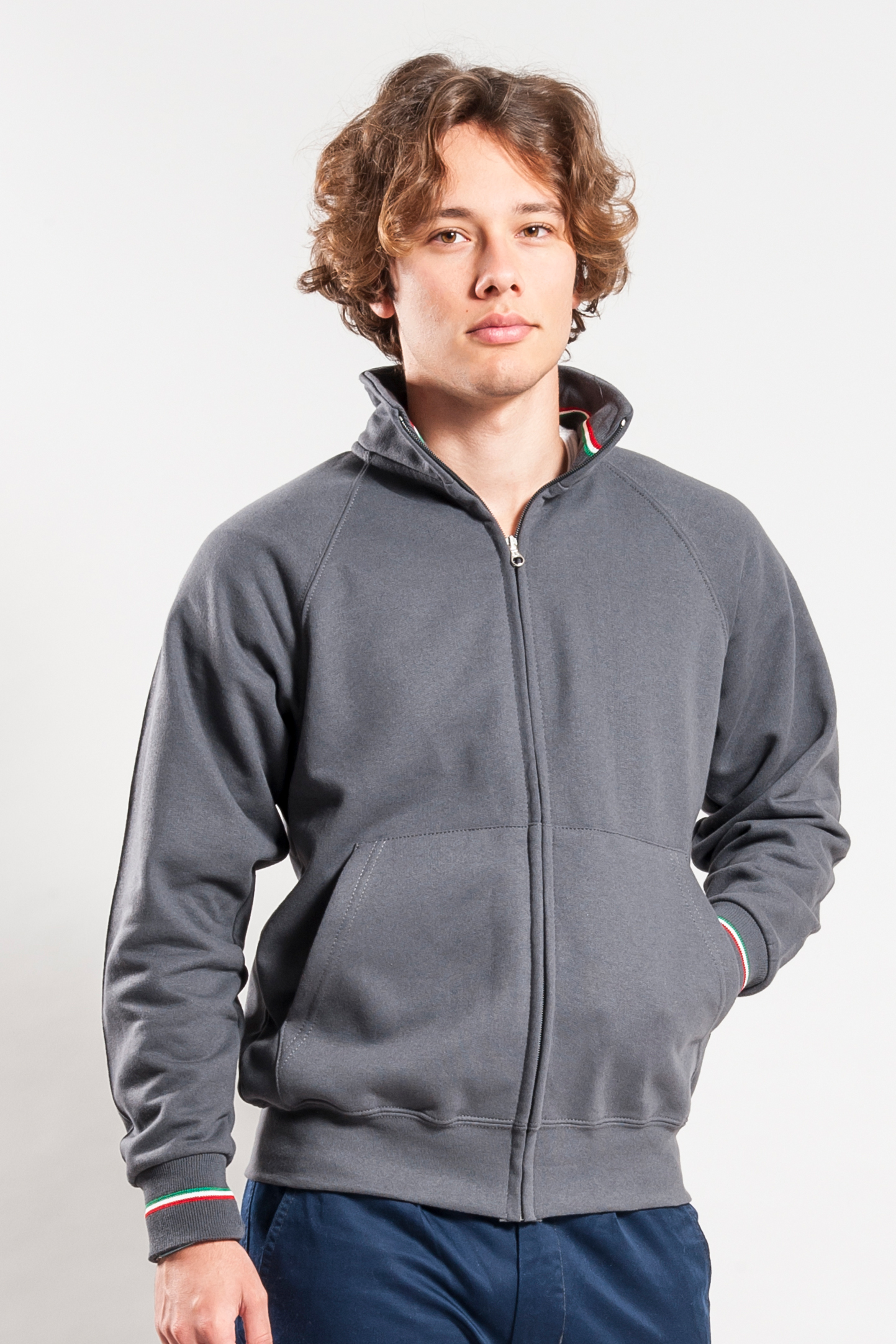 Jacket Tricol. Felpa Zip Lunga 50/50% Cot/Pol 280g Nero ECO XS – IT220 – Vesti