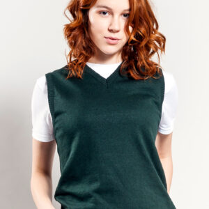 Pullover Gilet C/V 100% Cot. Rigenerato Bordeaux XS - IT911 - Vesti