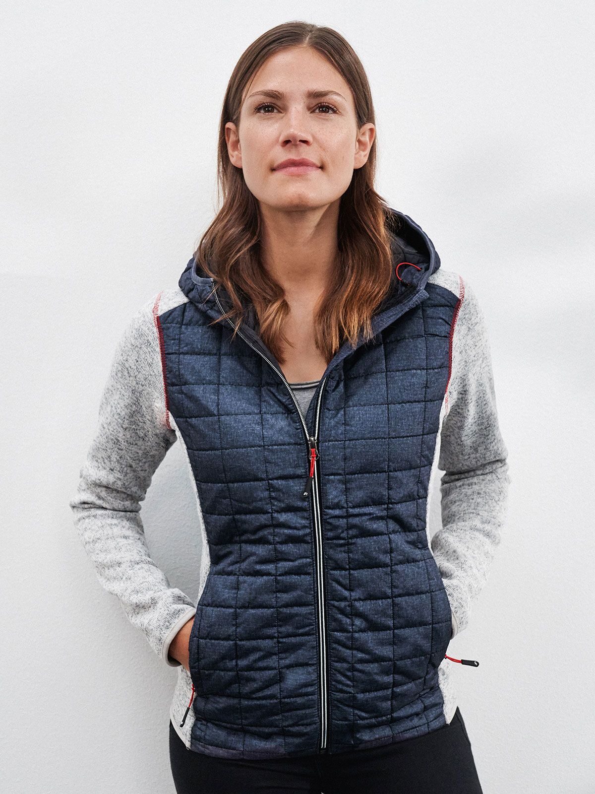Ladies´ Knitted Hybrid Jacket – JN771 – James & Nicholson