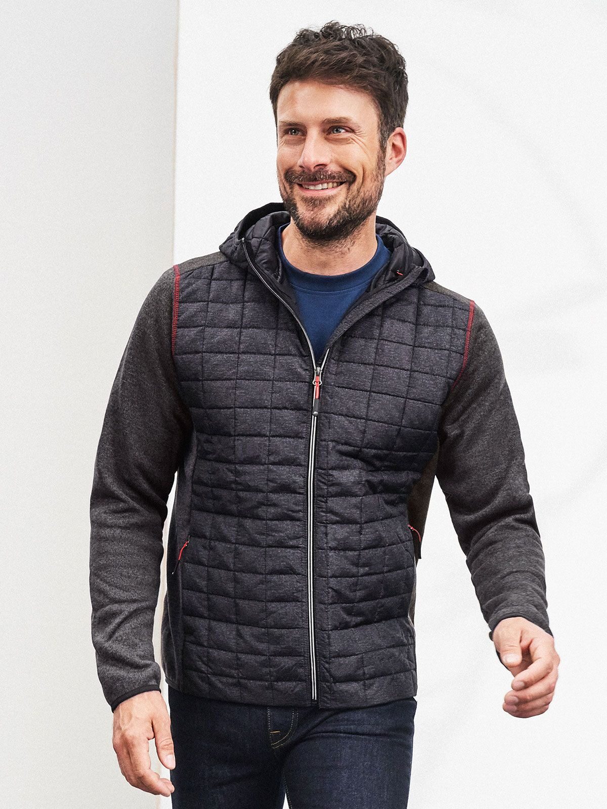 Men´s Knitted Hybrid Jacket – JN772 – James & Nicholson